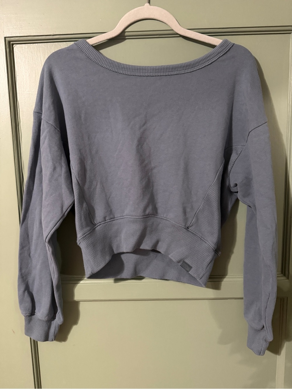 Gilly Hicks Cropped Sweatshirt - Dusty Lavender Blue